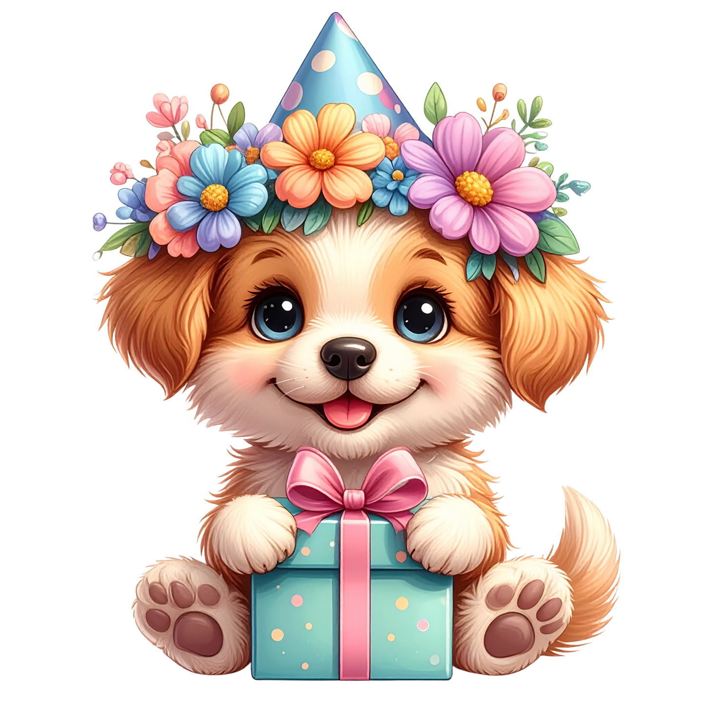 Adorable Baby Animal Party Clipart PNG 5