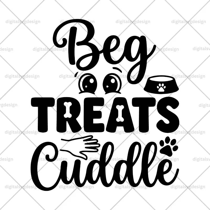 Beg Treats Cuddle SVG
