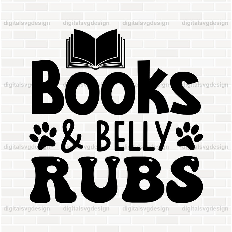 Books & Belly Rubs SVG