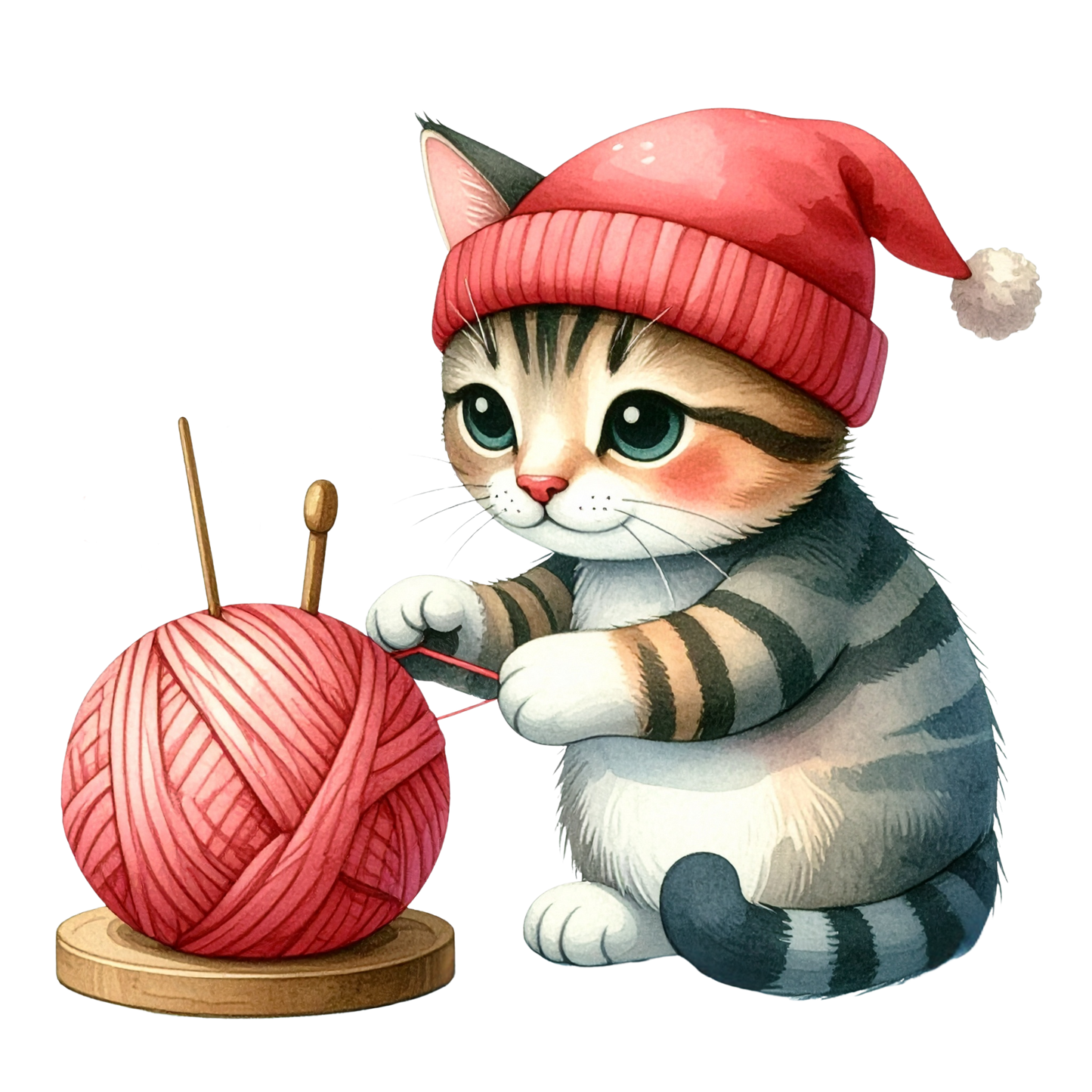 Cozy Kitten Clipart Bundle PNG 11