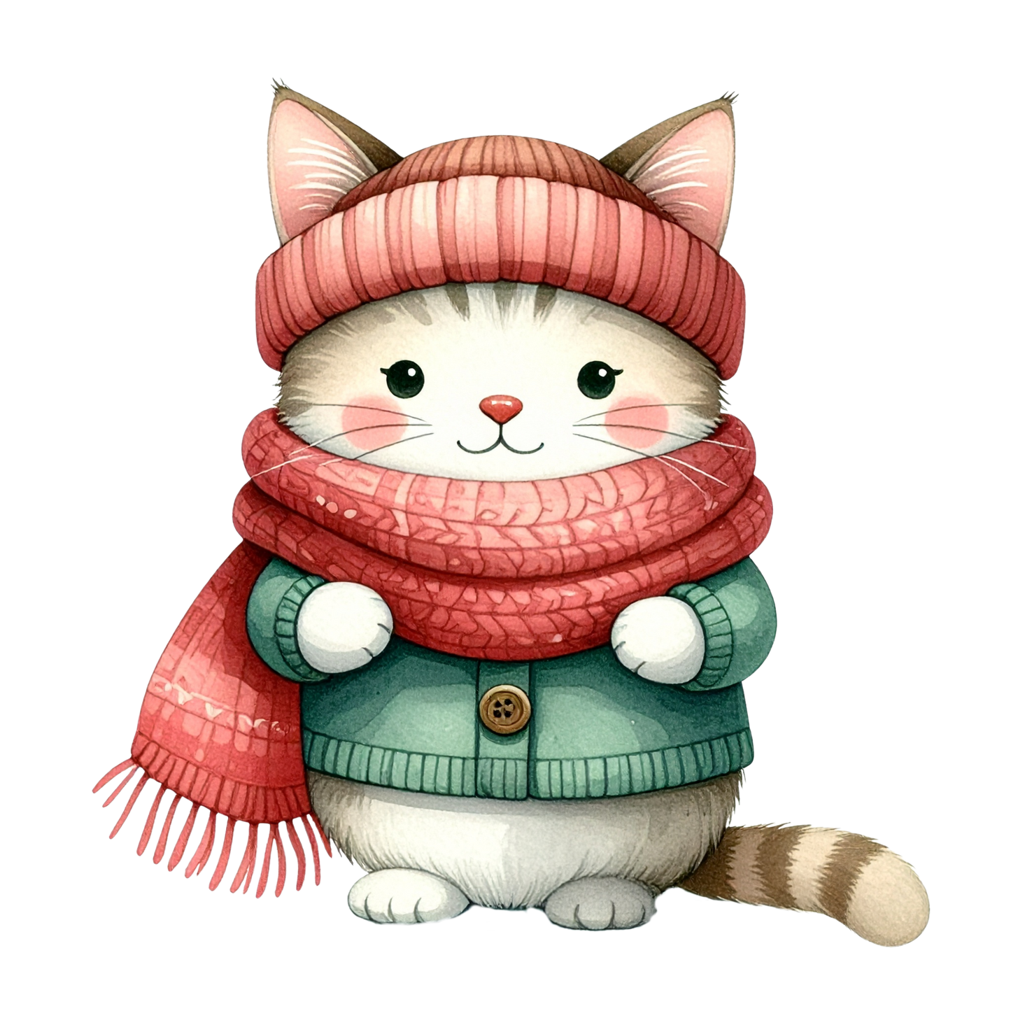 Cozy Kitten Clipart Bundle PNG 18