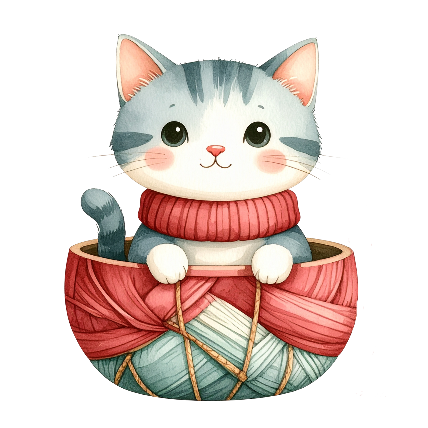 Cozy Kitten Clipart Bundle PNG 23