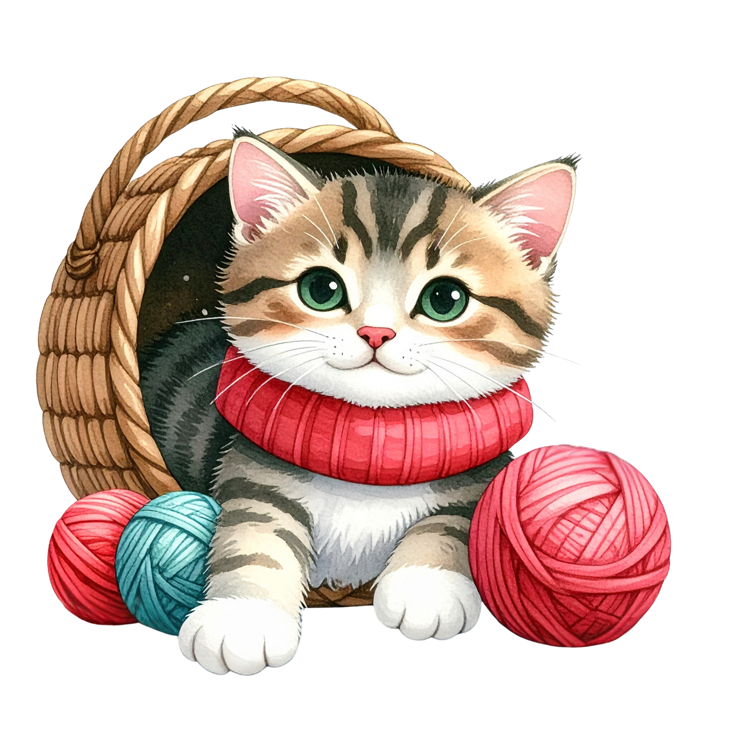 Cozy Kitten Clipart Bundle PNG 6