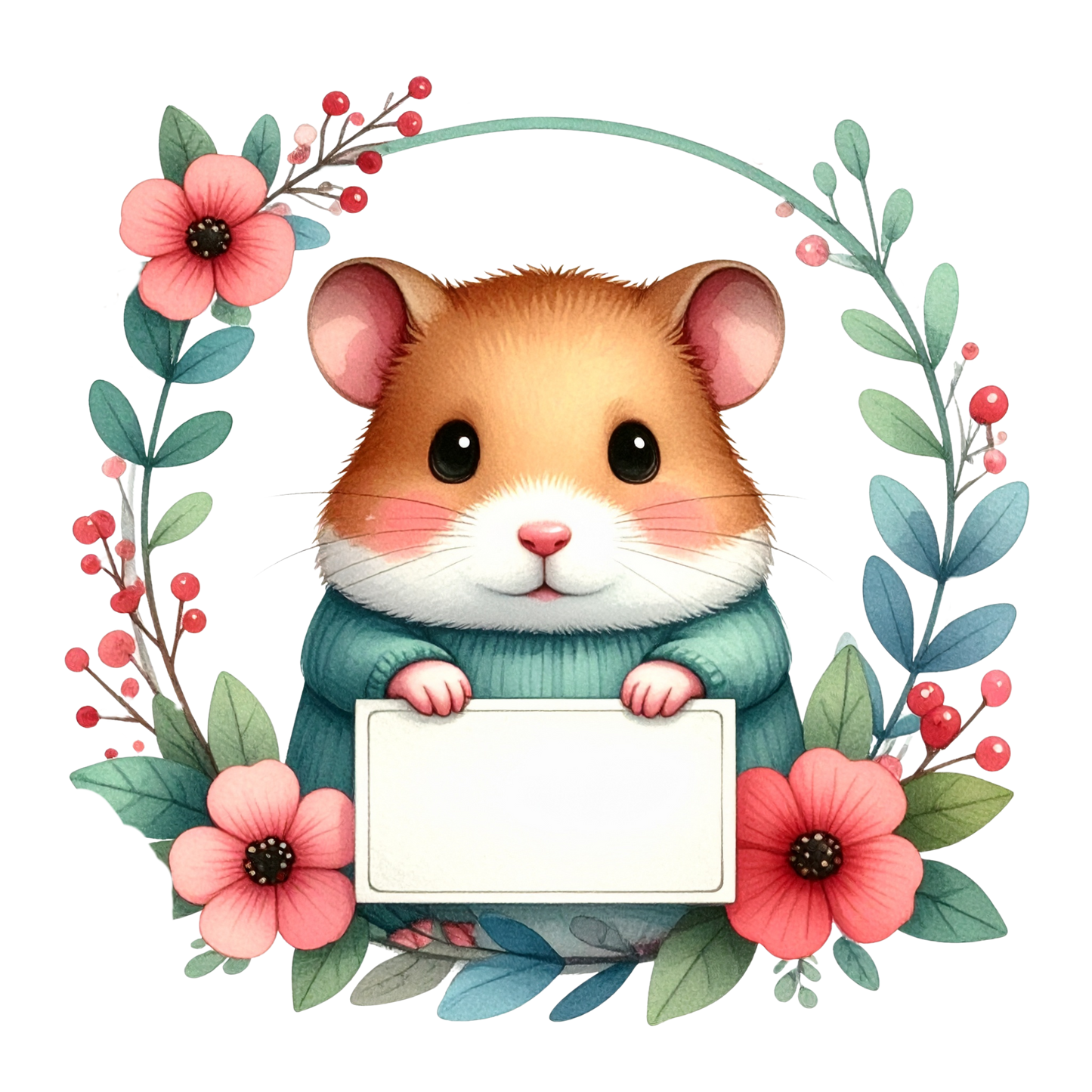 Cute Hamster Birthday Clipart PNG 11