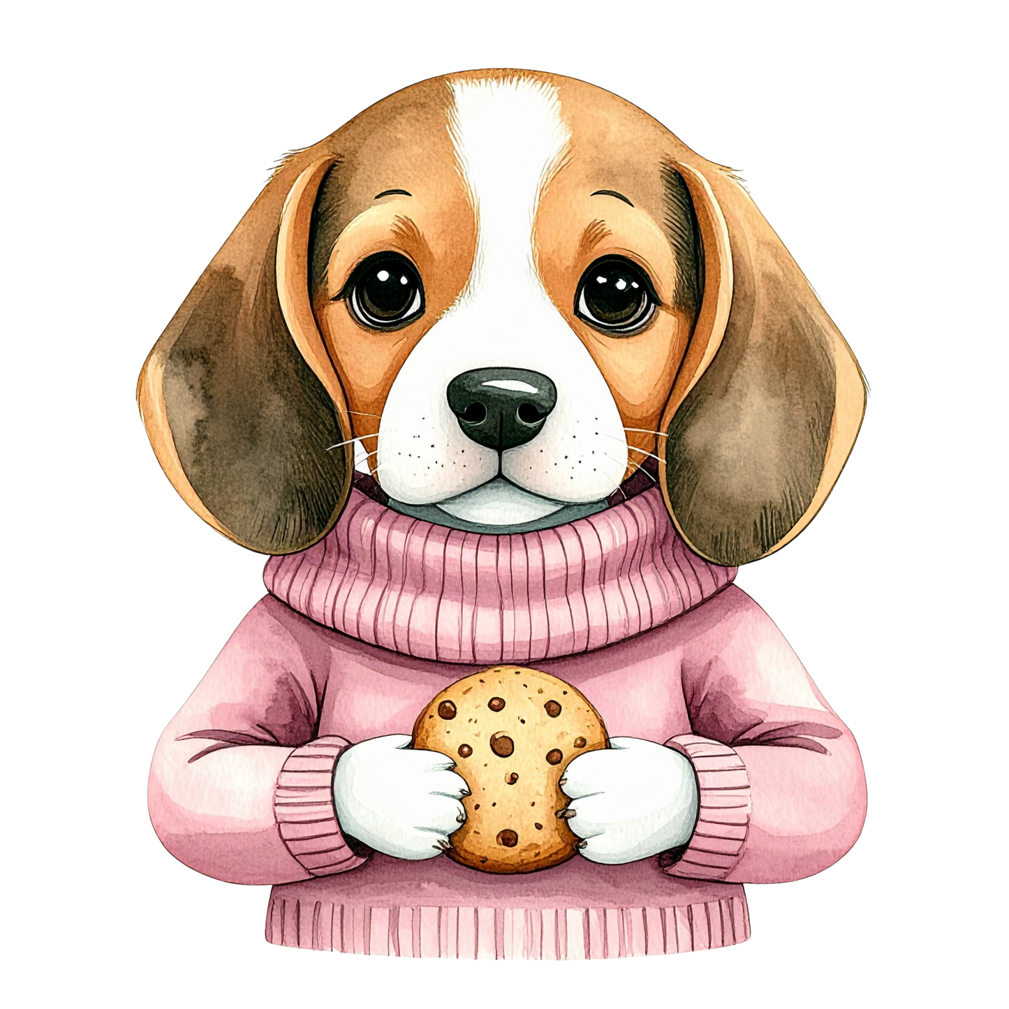 Cute Puppy in Sweater PNG 14