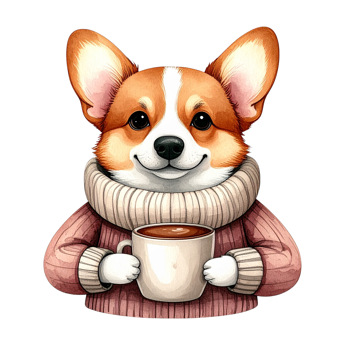 Cute Puppy in Sweater PNG 17