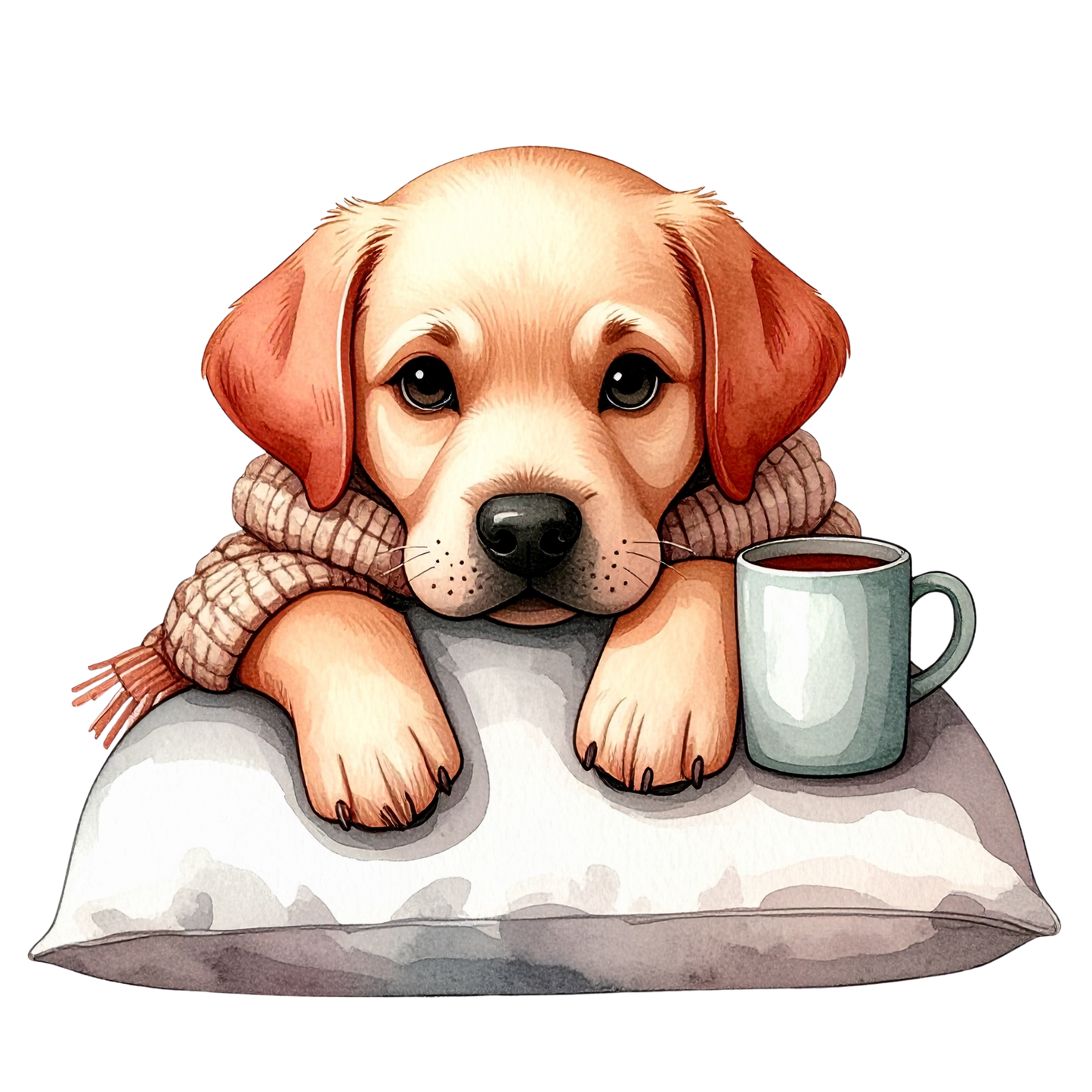 Cute Puppy in Sweater PNG 20