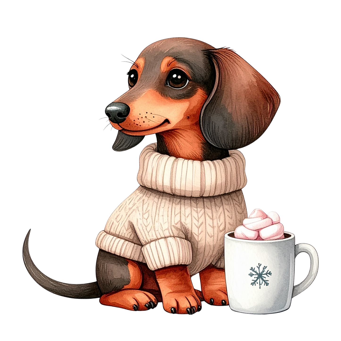 Cute Puppy in Sweater PNG 22