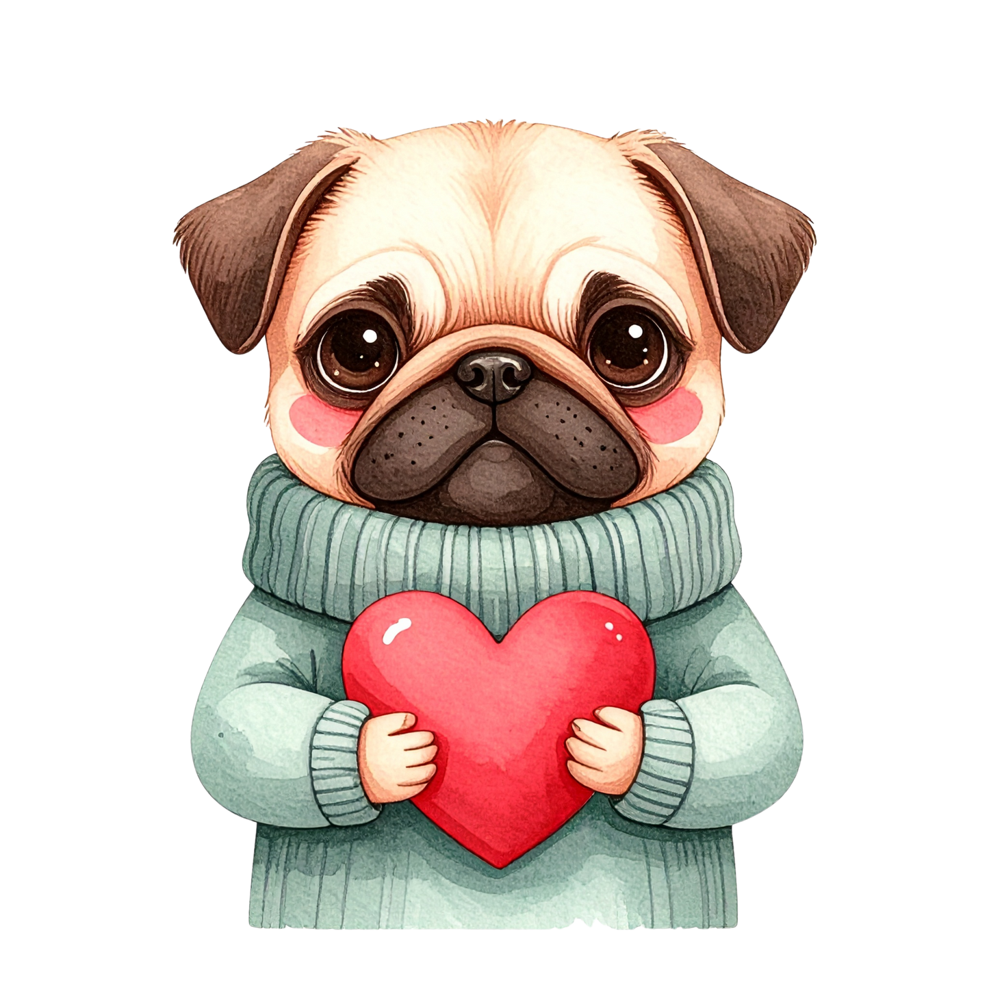 Cute Puppy in Sweater PNG 25