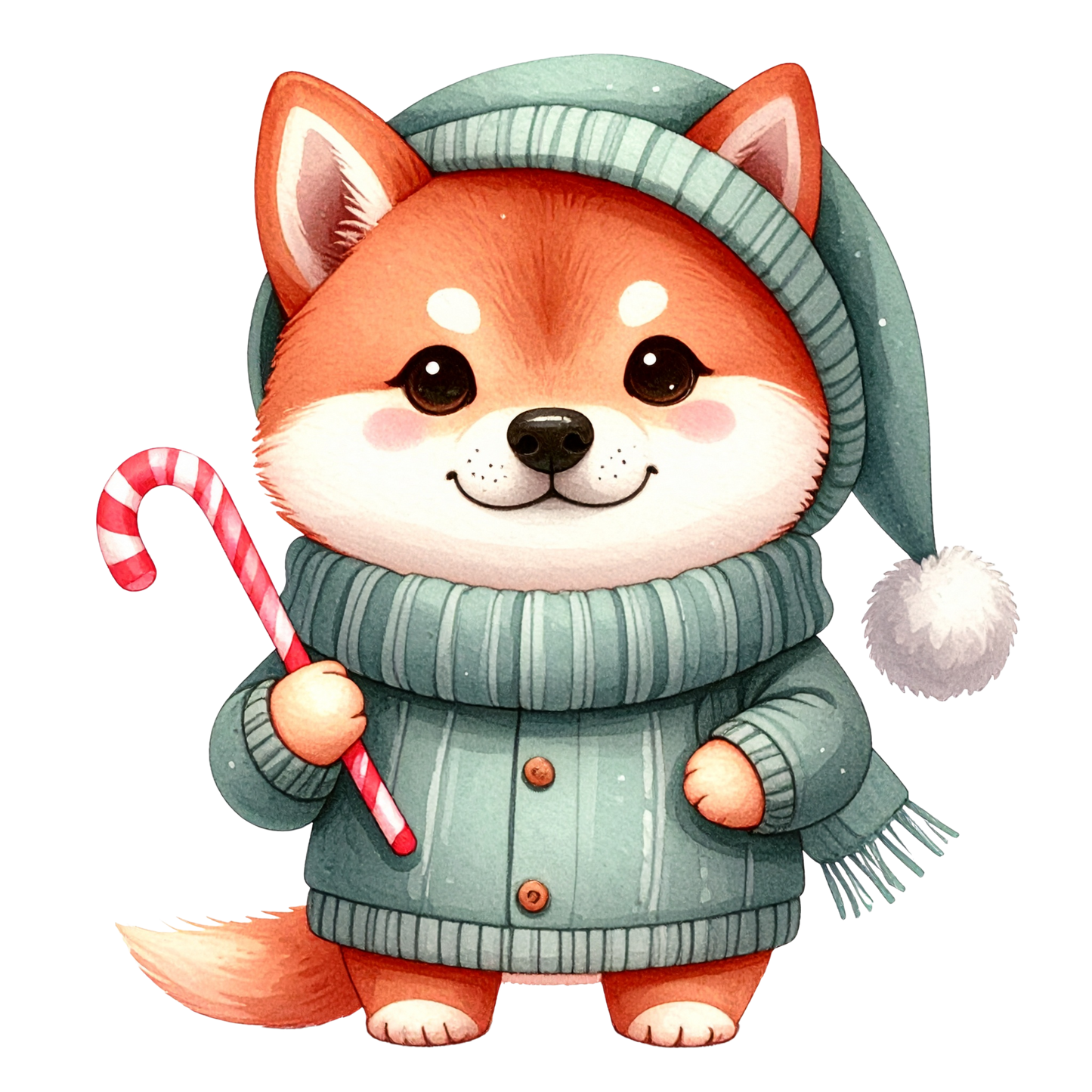 Cute Puppy in Sweater PNG 7