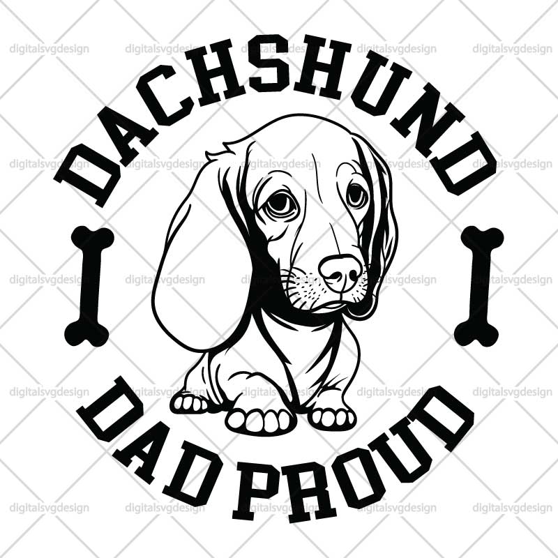 Dachshund Dad Proud SVG
