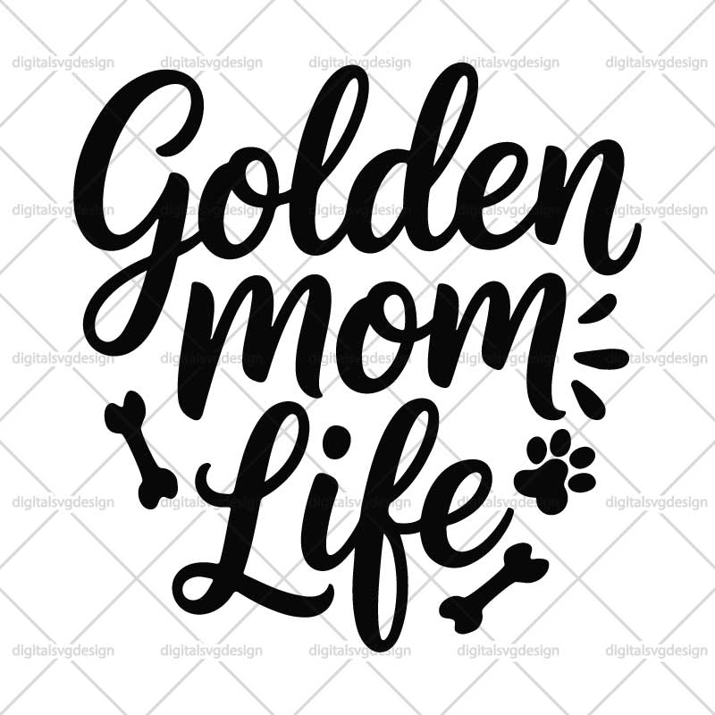 Golden Mom Life SVG