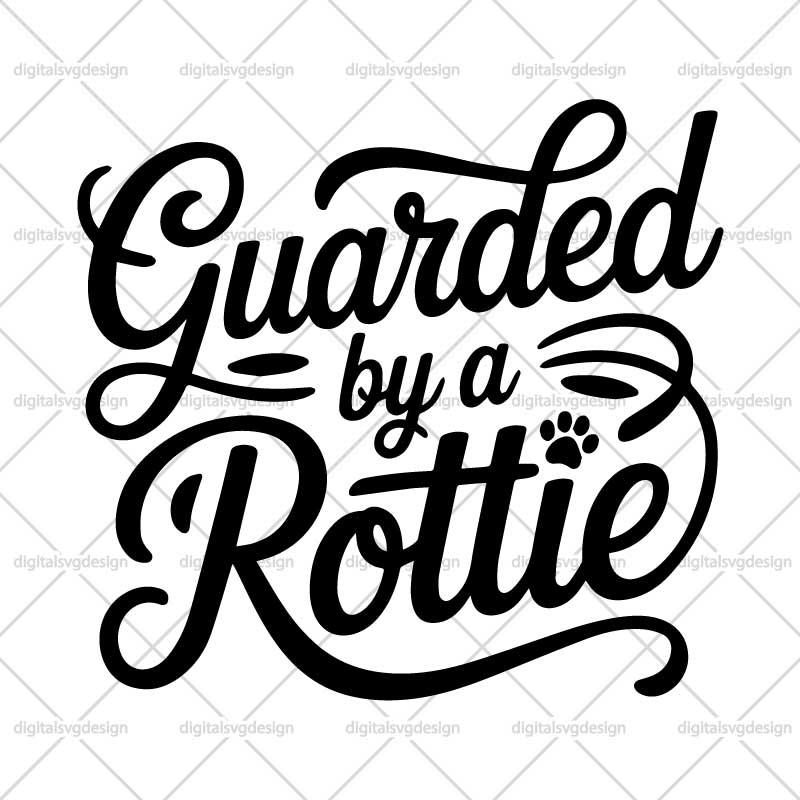 Guarded By A Rottie SVG