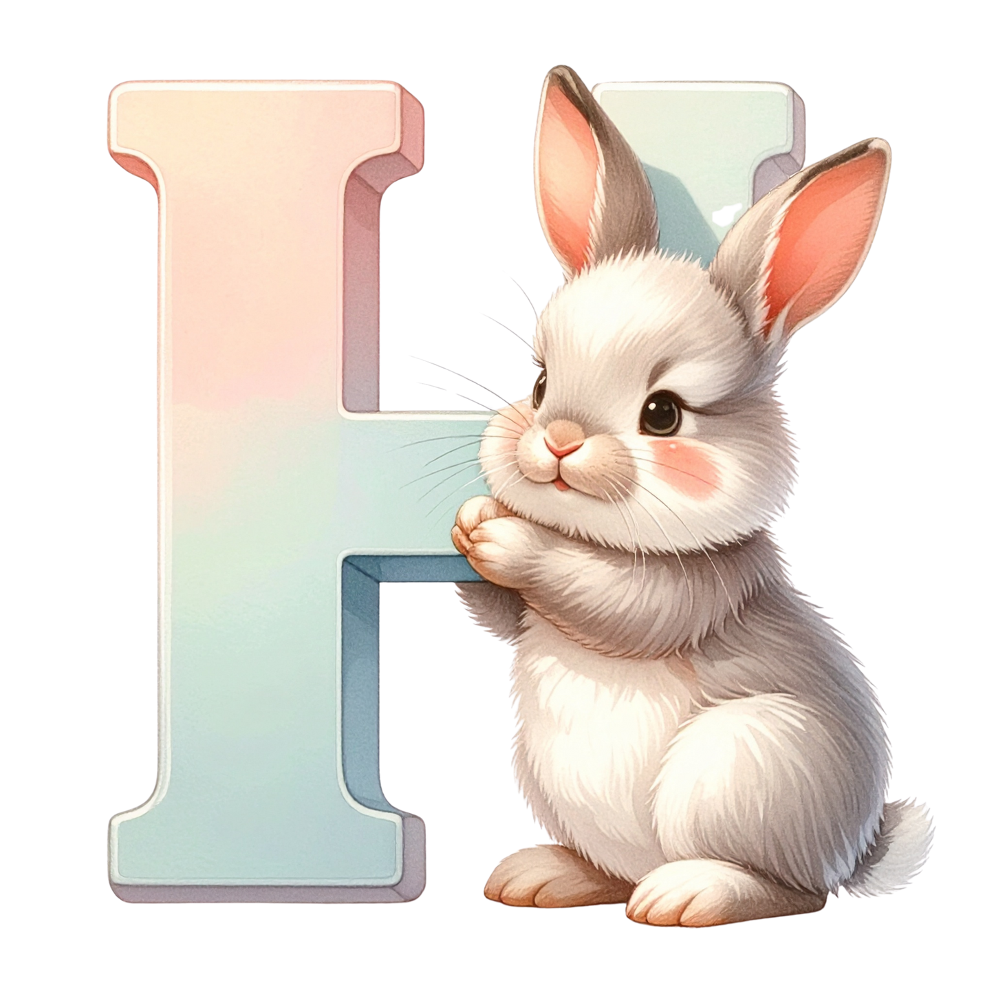 H Easter Bunny PNG Clip Art