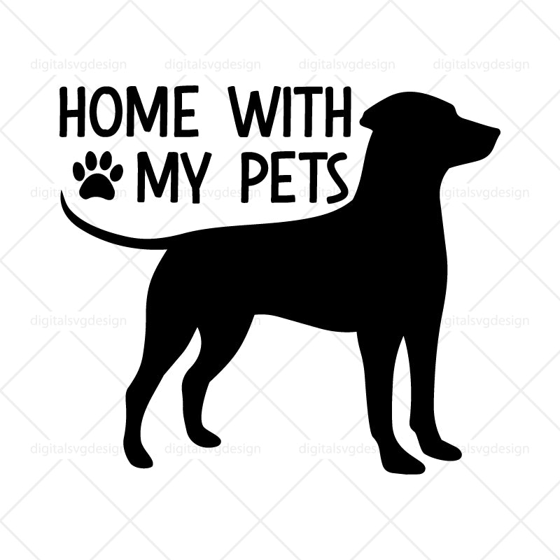 Home With My Pets - SVG