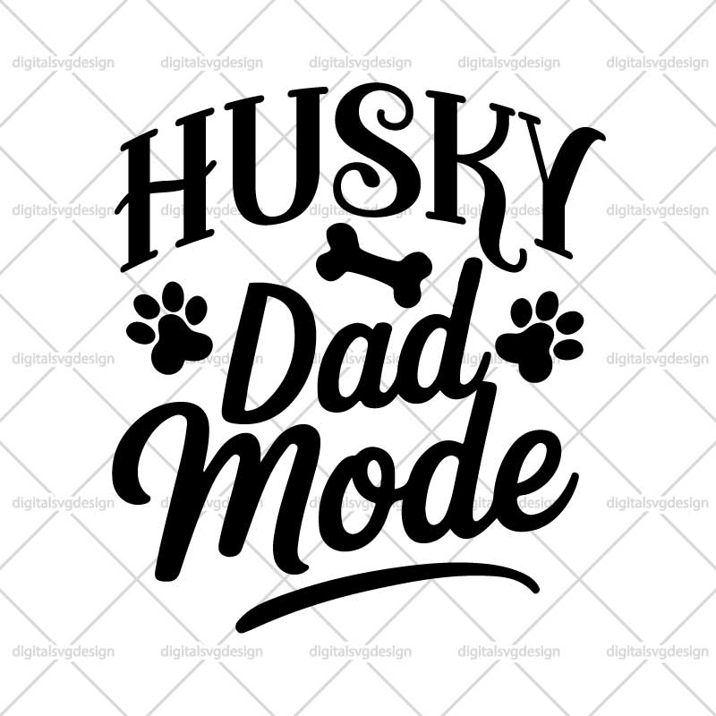 Husky Dad Mode SVG