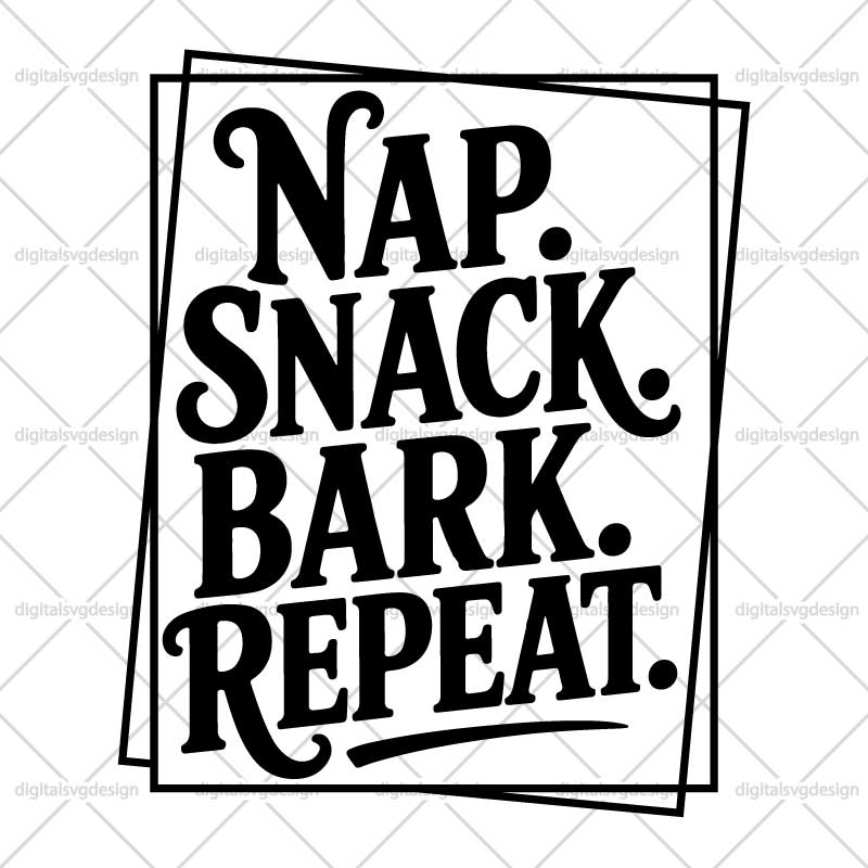 Nap Snack Bark Repeat SVG