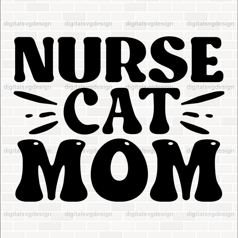 Nurse Cat Mum SVG