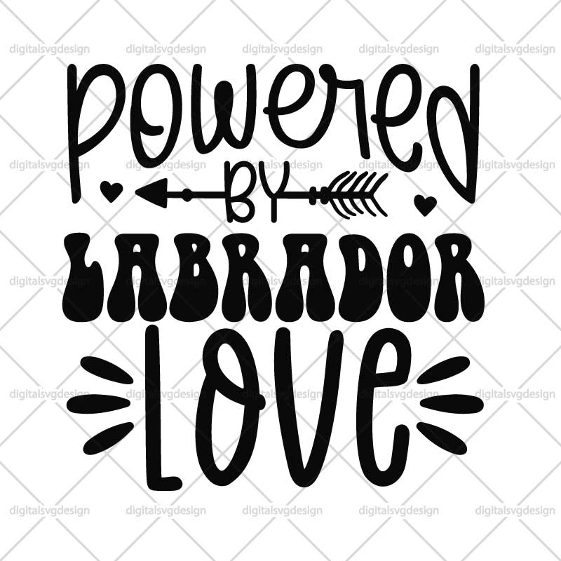 Powered By Labrador Love SVG