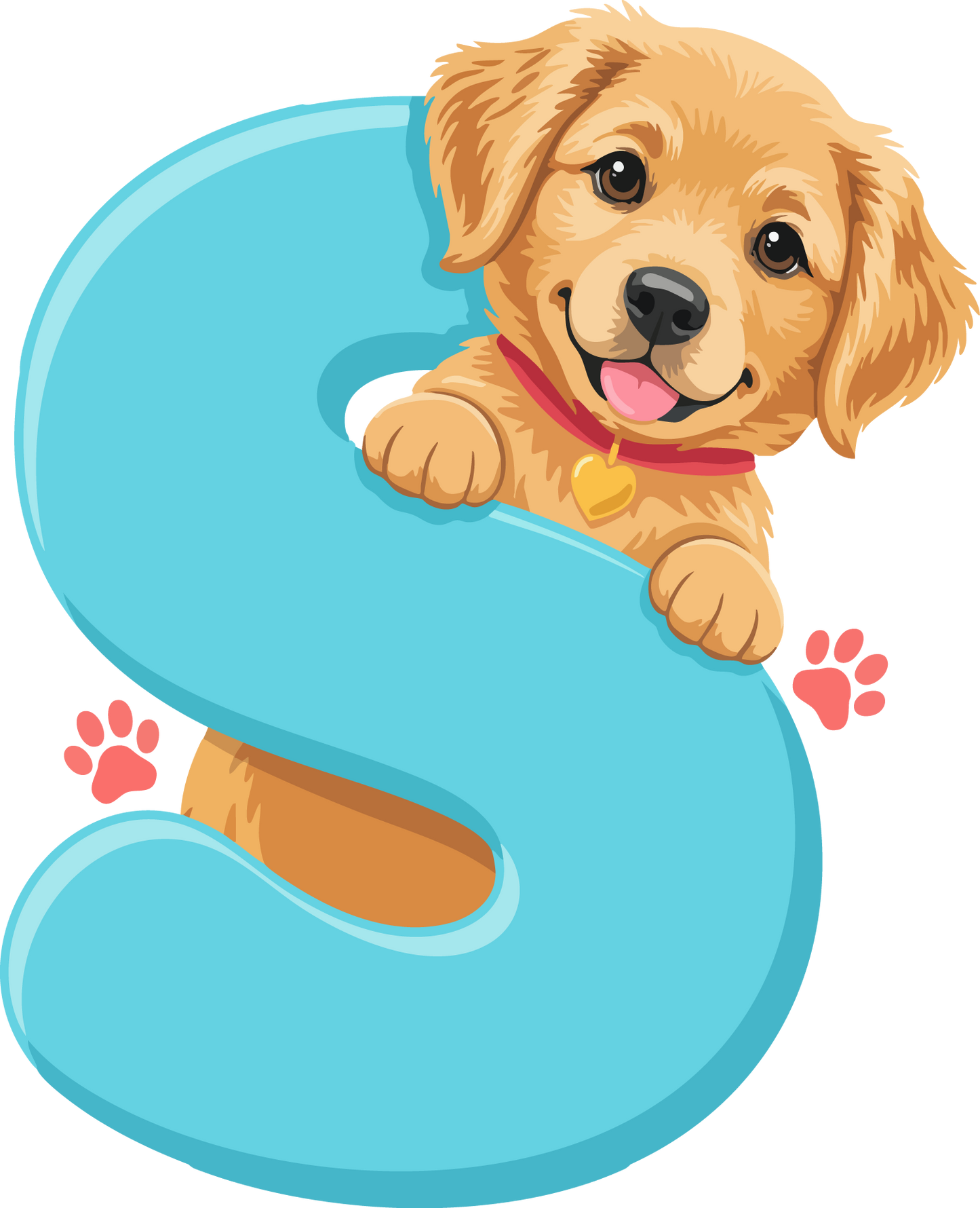 S Dog Theme Clip Art Alphabet PNG