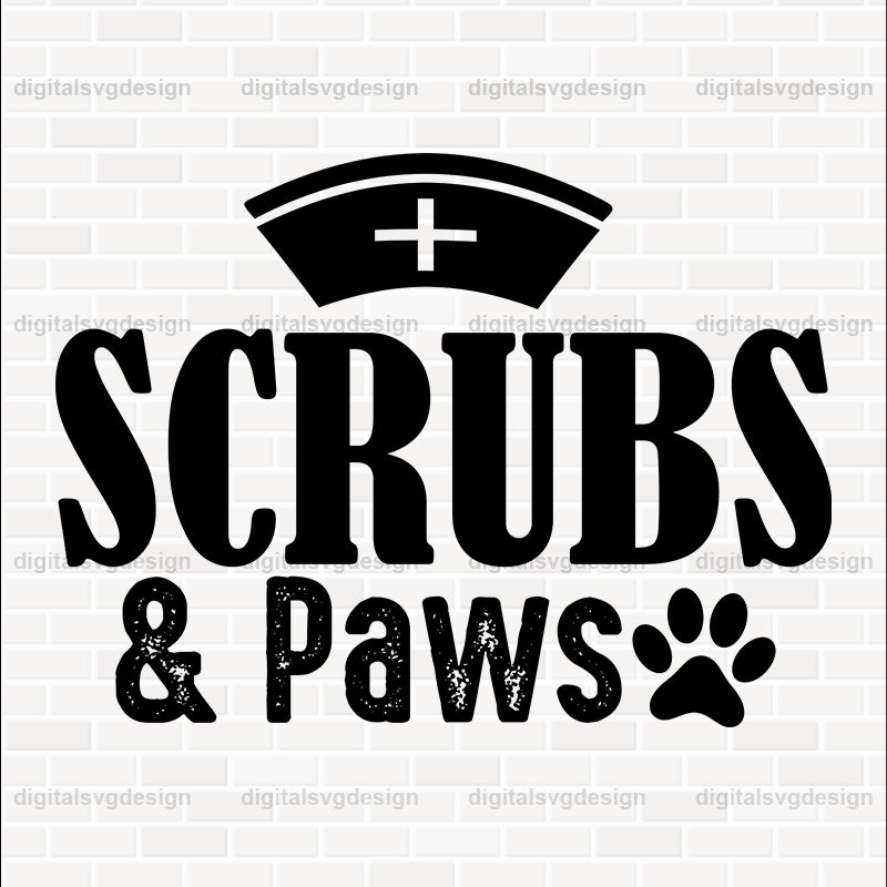 Scrubs & Paws SVG
