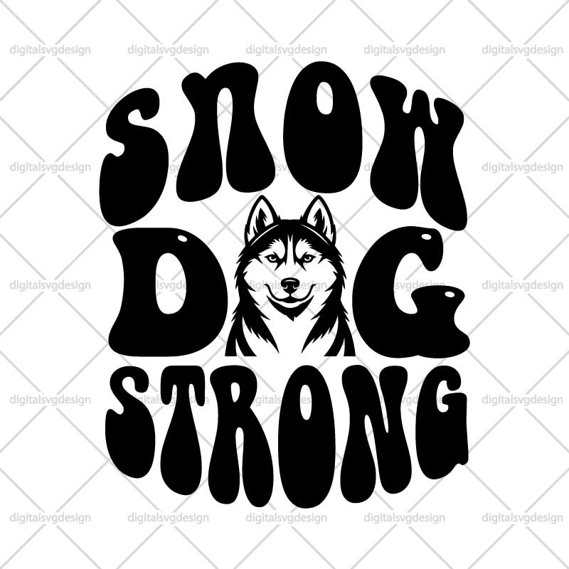 Snow Dog Strong SVG