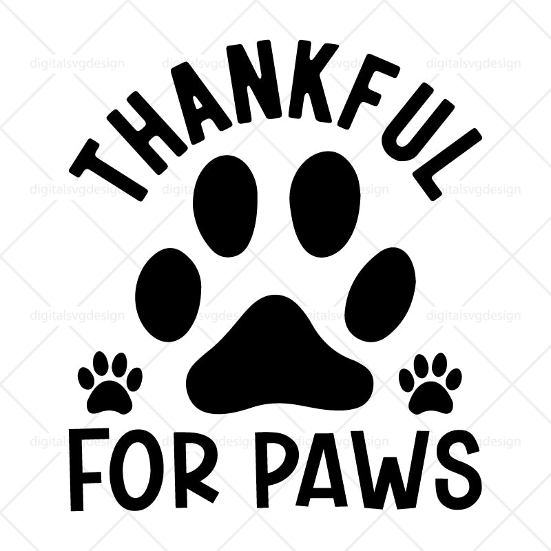 Thankful For Paws SVG