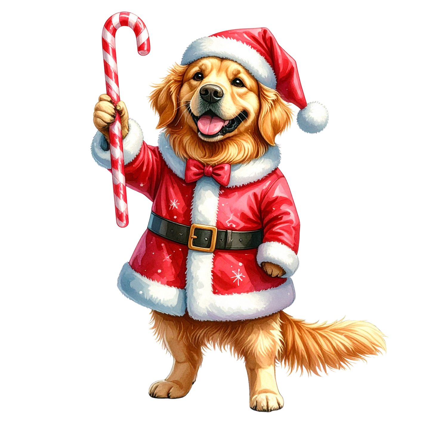 Watercolor Christmas Animals Clipart PNG 1