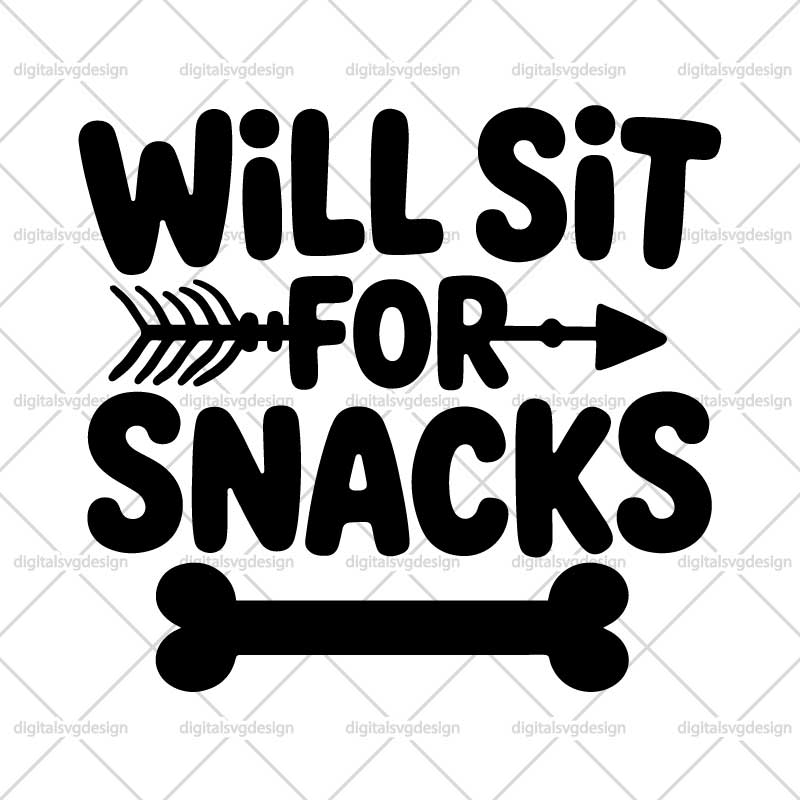 Will Sit For Snacks SVG