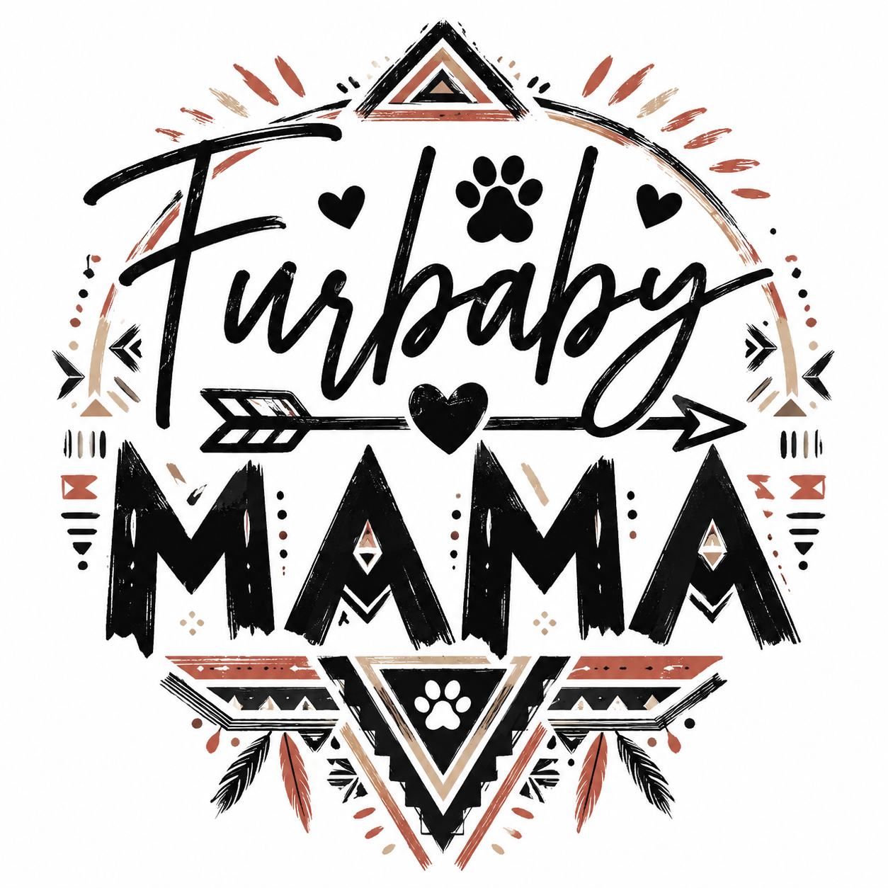 Fur Baby Mama Cat T-shirt Design