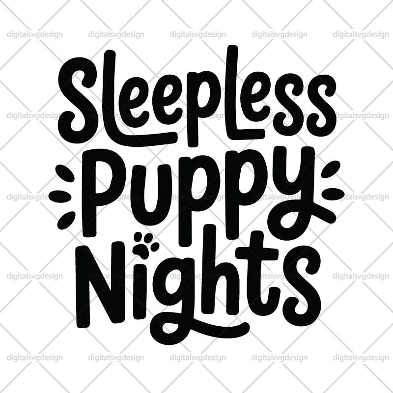Sleepless Puppy Nights SVG