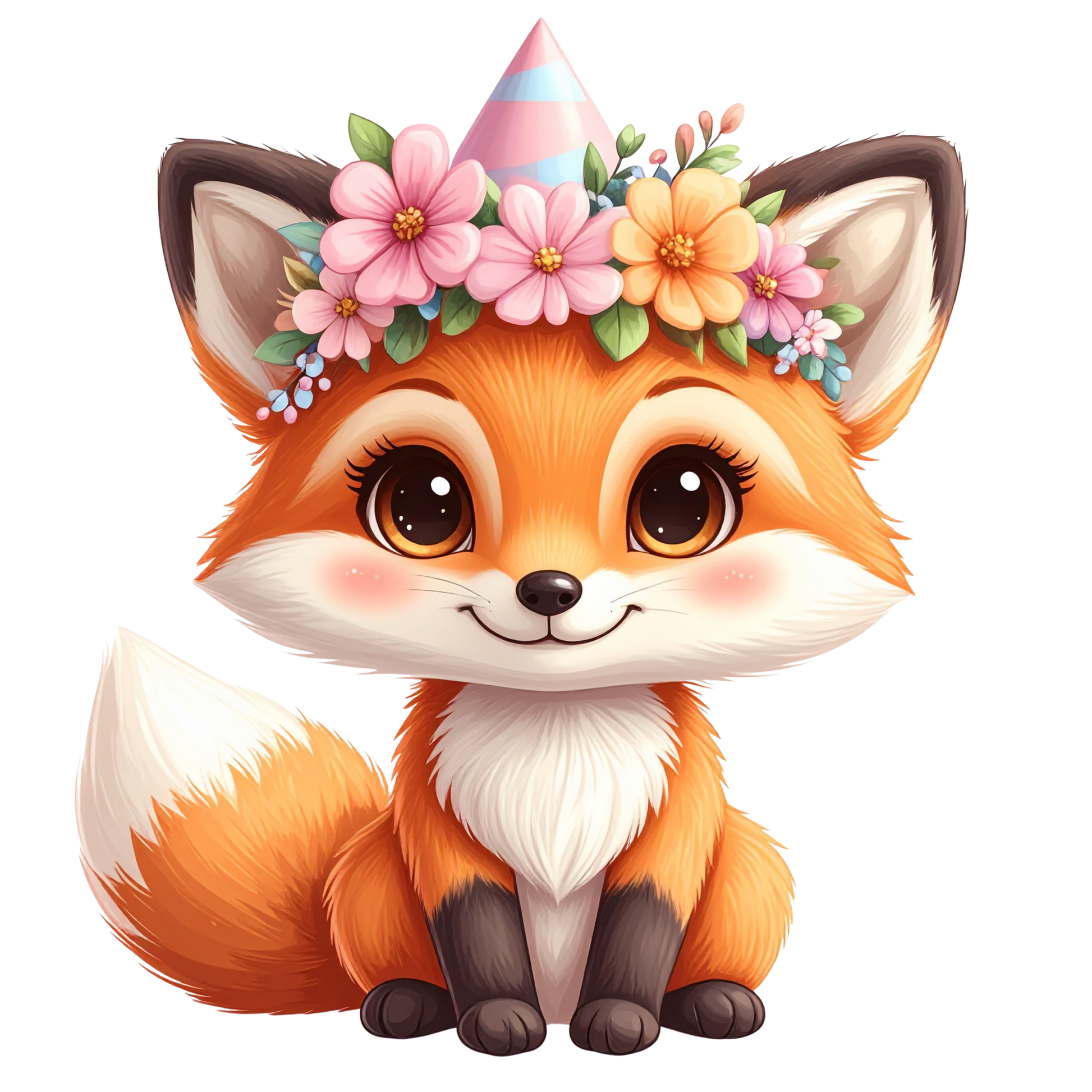 Adorable Baby Animal Party Clipart PNG 10