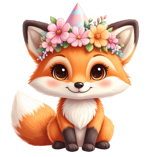 Adorable Baby Animal Party Clipart PNG 10