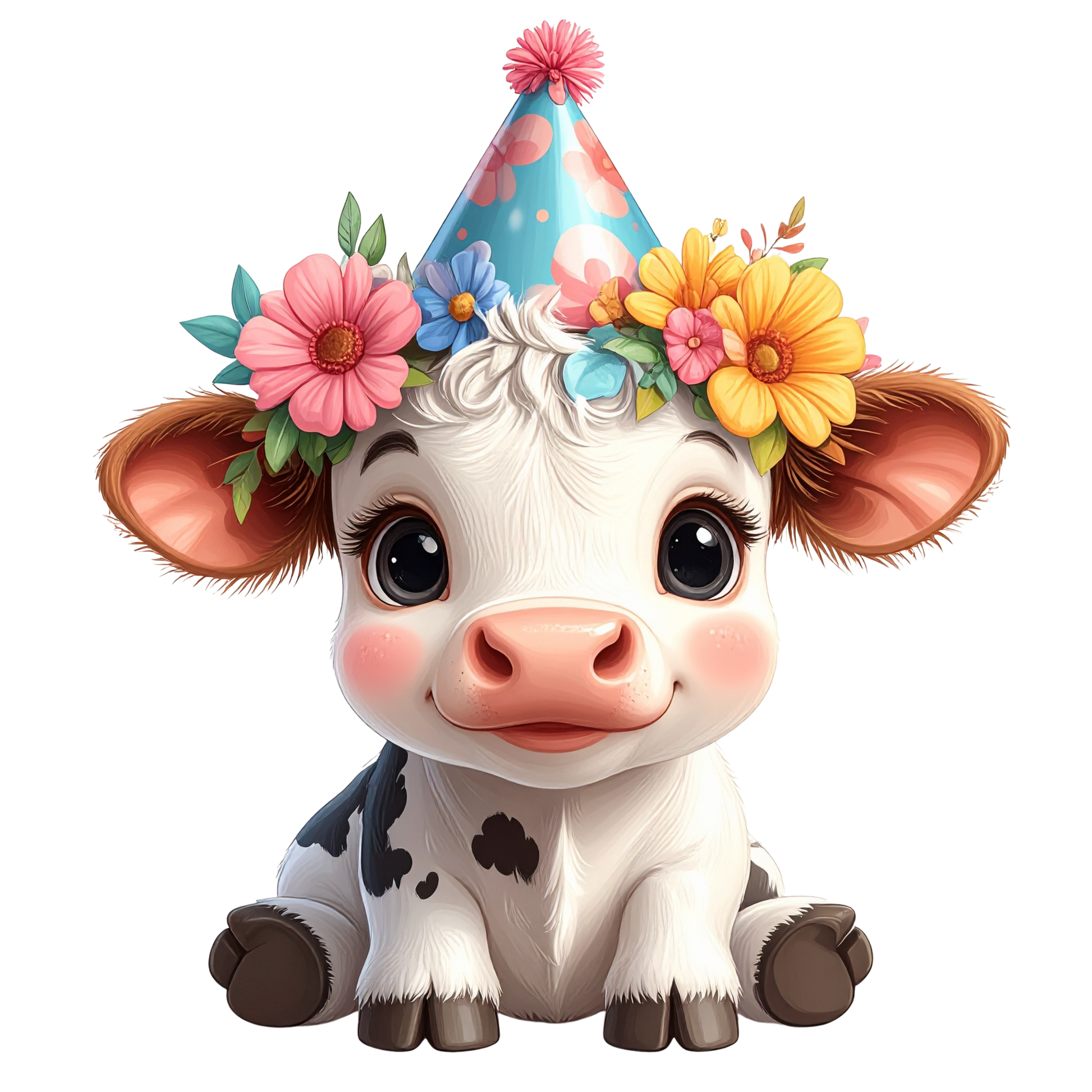 Adorable Baby Animal Party Clipart PNG 13