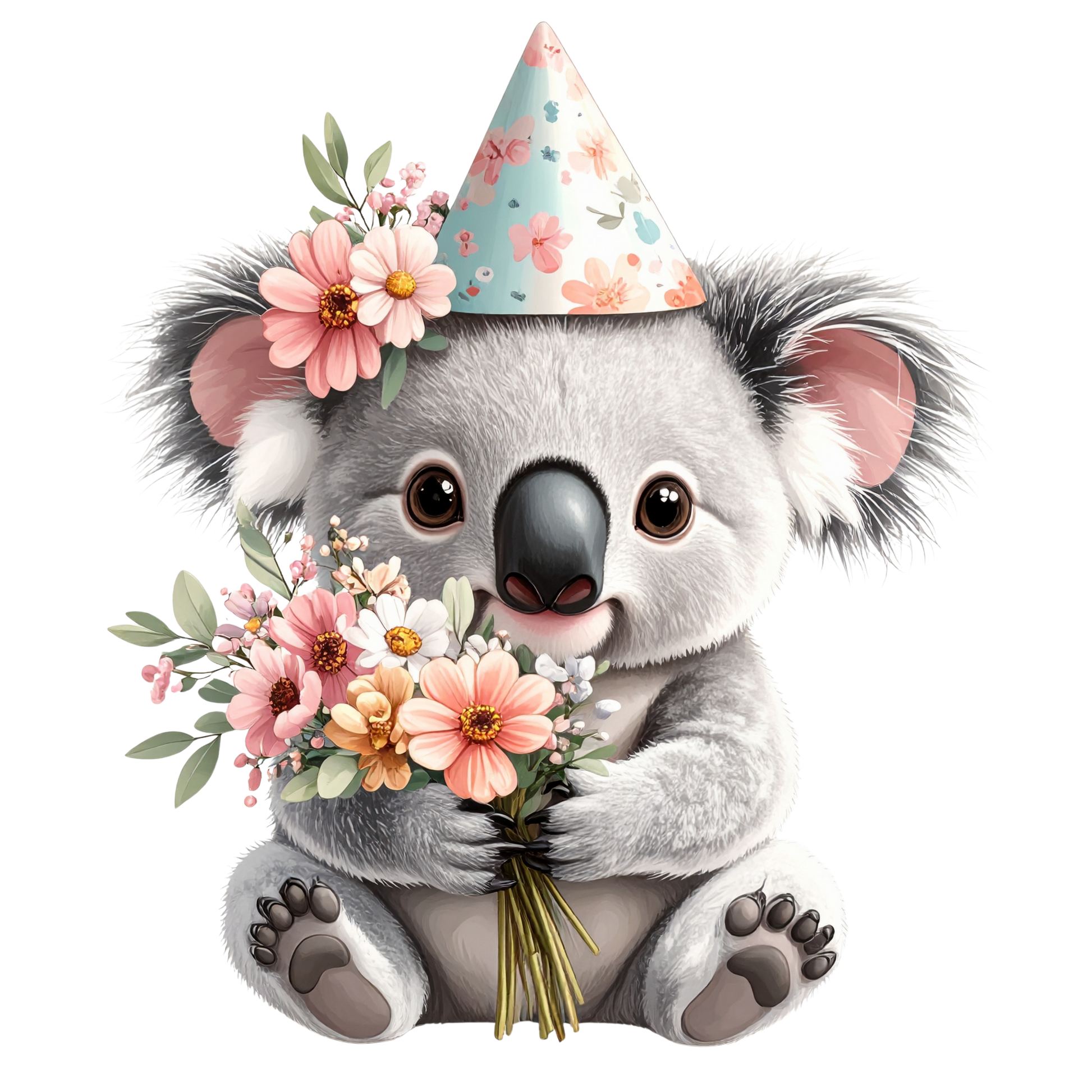 Adorable Baby Animal Party Clipart PNG 15
