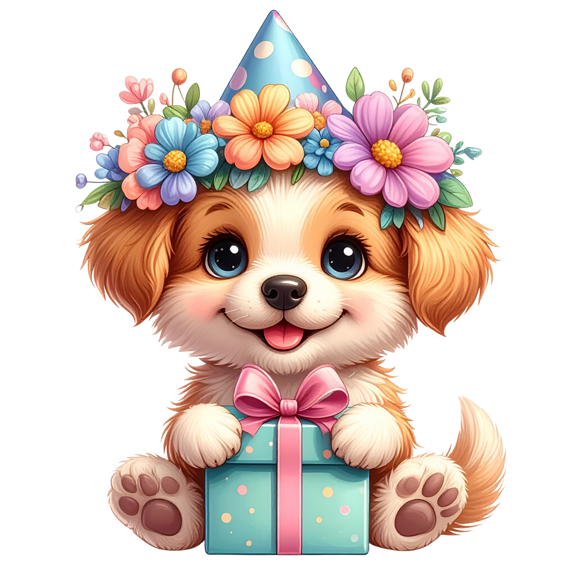 Adorable Baby Animal Party Clipart PNG 5