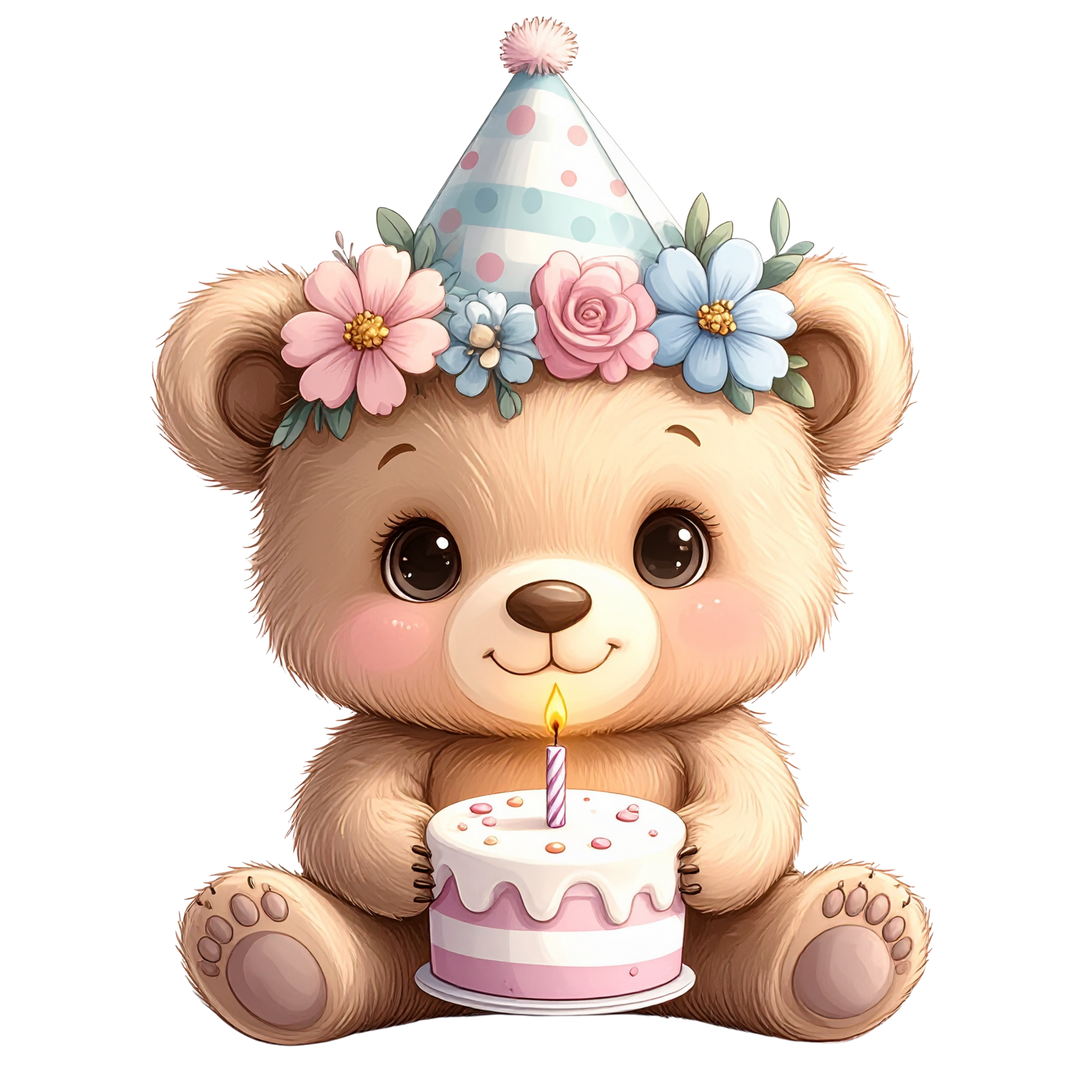 Adorable Baby Animal Party Clipart PNG 8