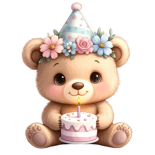 Adorable Baby Animal Party Clipart PNG 8