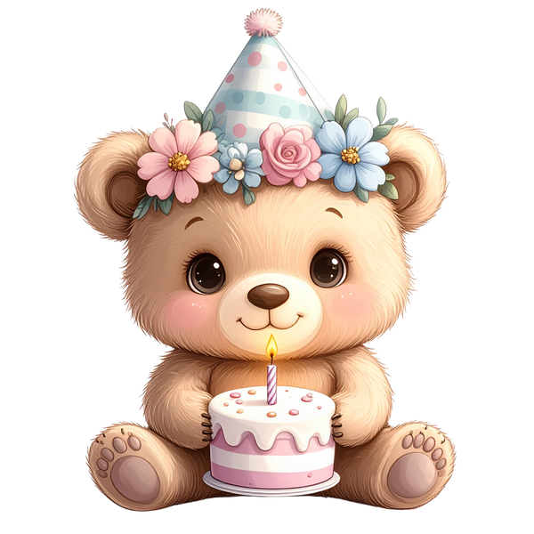Adorable Baby Animal Party Clipart PNG 8