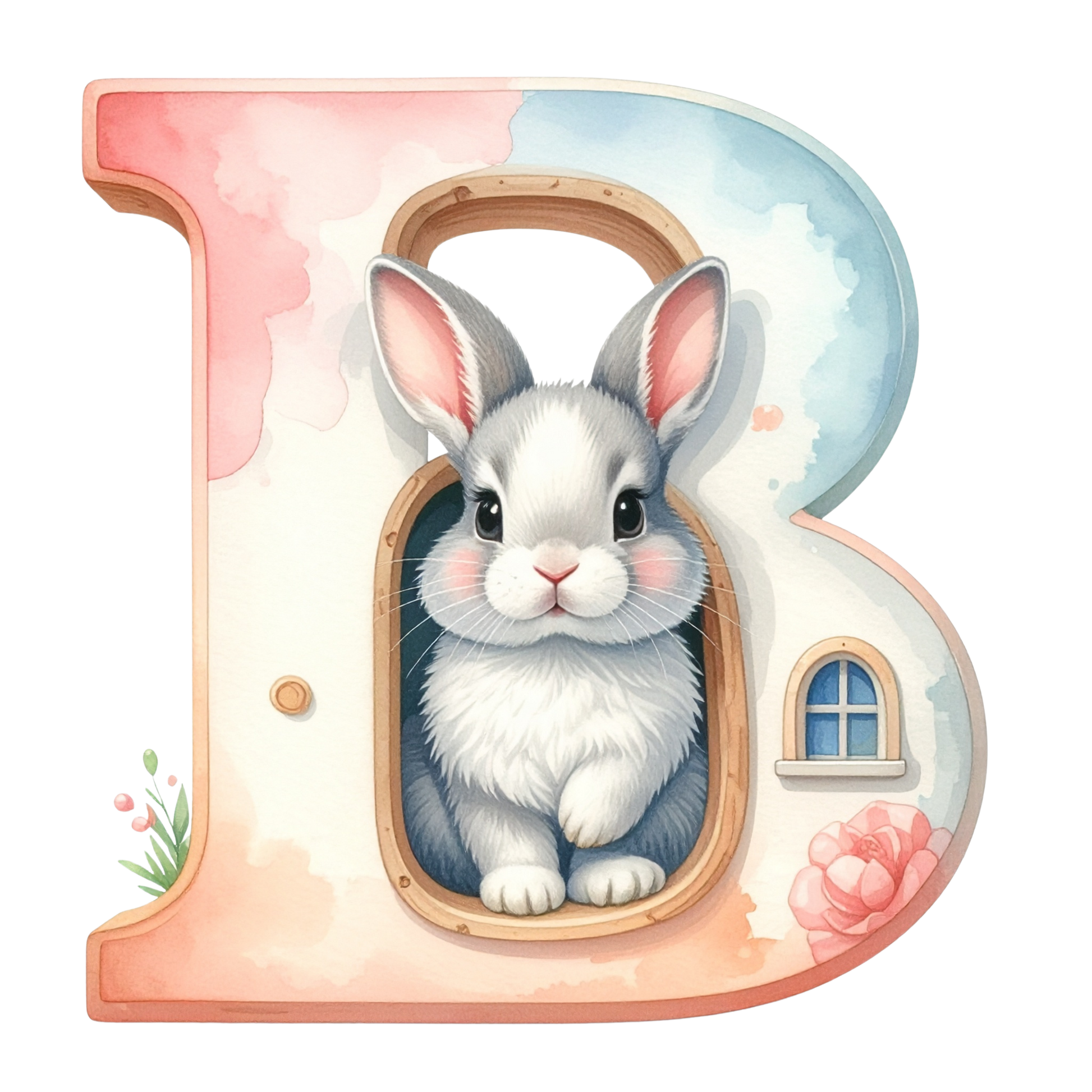 B Easter Bunny PNG Clip Art