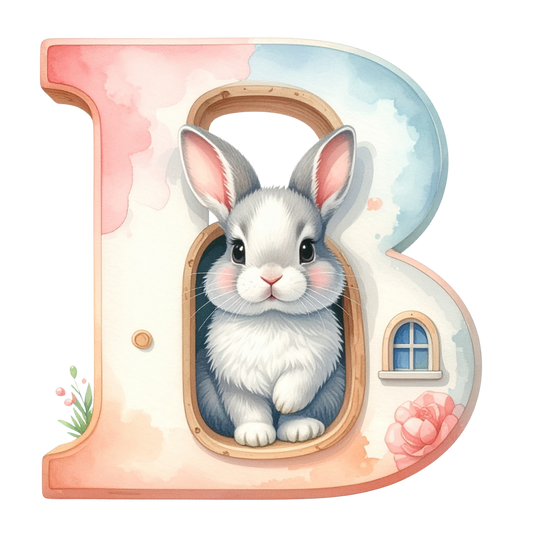 B Easter Bunny PNG Clip Art