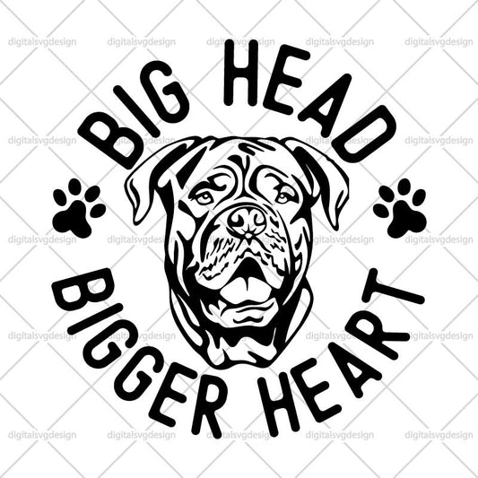 Big Head Bigger Heart SVG