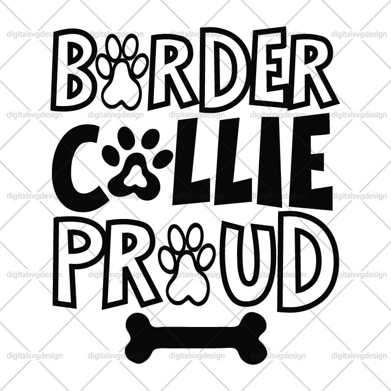 Border Collie Proud SVG