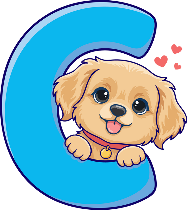 C Dog Theme Clip Art Alphabet PNG