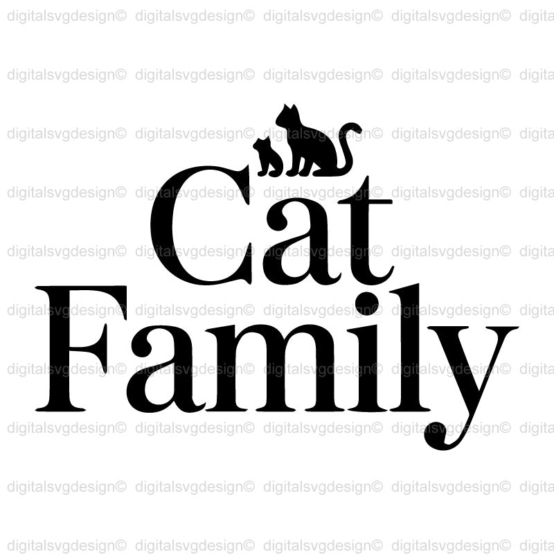 Cat Family SVG