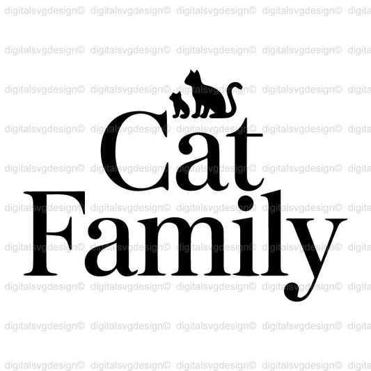 Cat Family SVG