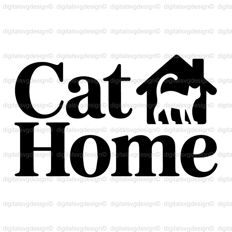 Cat Home SVG