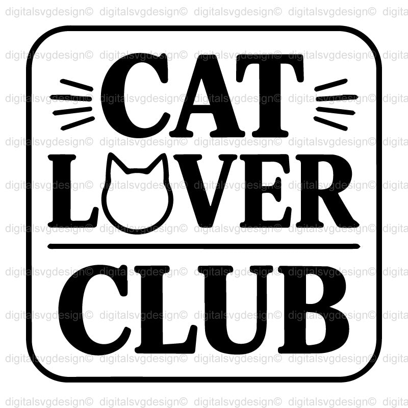 Cat Lover Club SVG