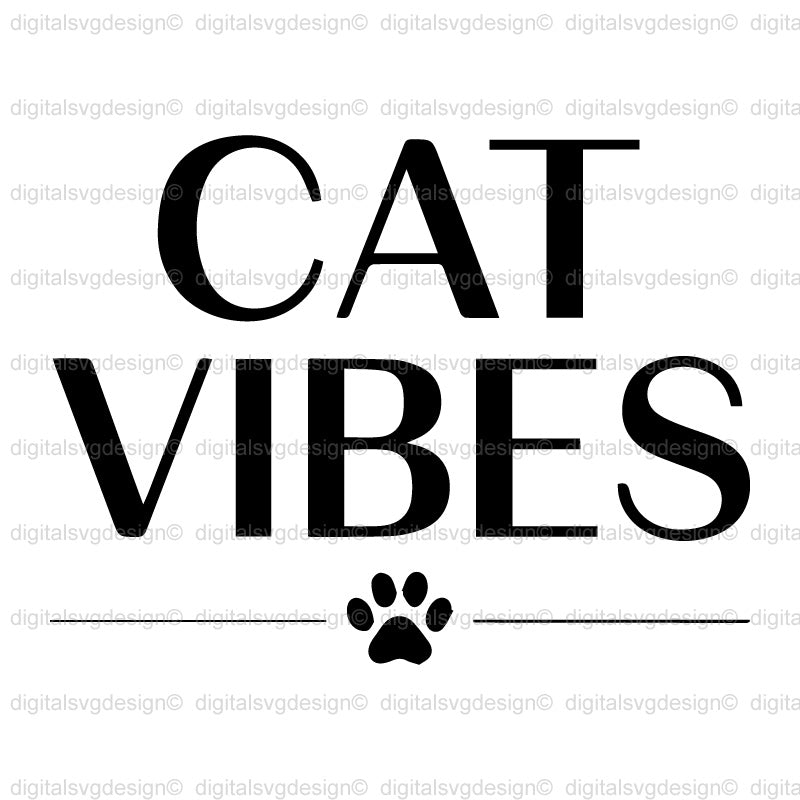 Cat Vibes SVG