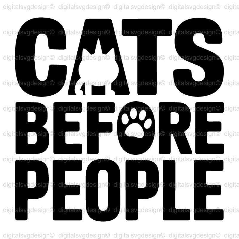 Cats Before People SVG